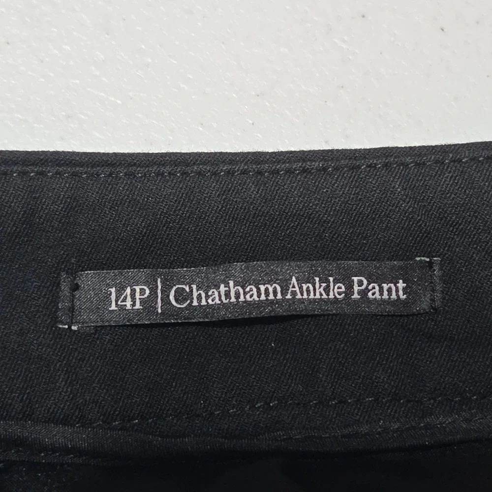 Talbots Chatham Ankle Pants Women 14P Black Slim Straight Stretch Career Petite